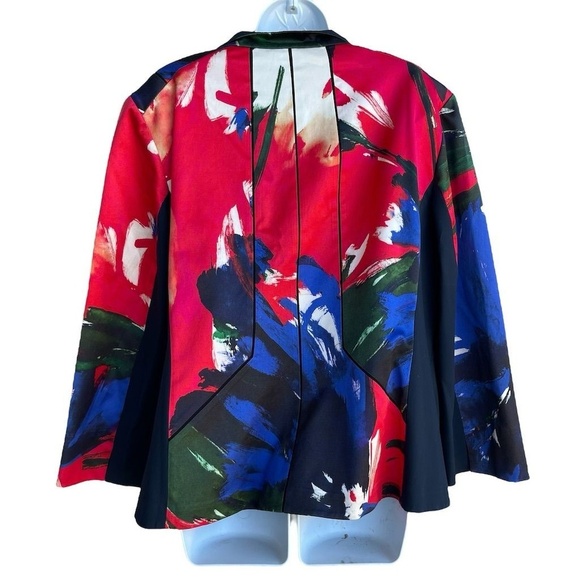 Lafayette 148 New York Floral Blazer Jacket Plus Size 2X Multicolor Retro Formal - Picture 2 of 4